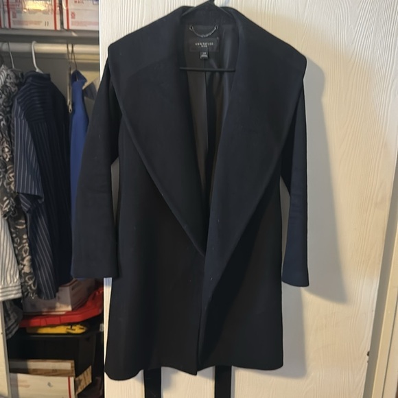 Ann Taylor petite XXSP belted long jacket - Picture 1 of 4